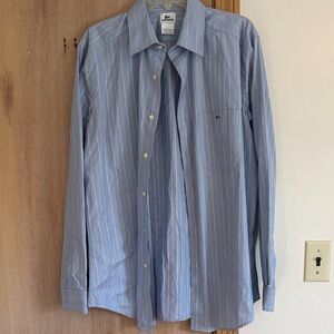 Lacoste Men's Light Blue Pinstripe Shirt